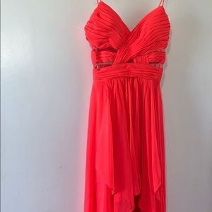High low bright dress